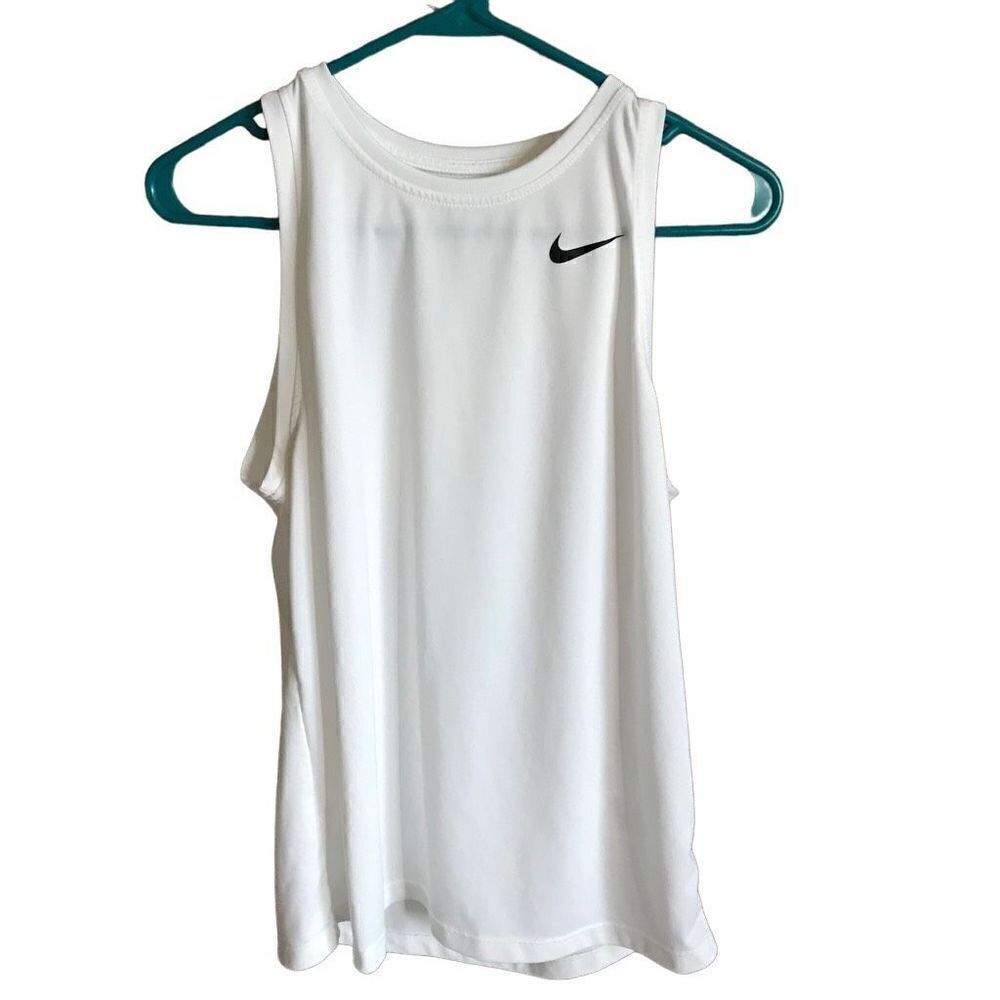 Nike dri fit SZ M white Athletic tank top the Nike tee